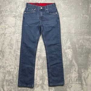 Levi Strauss 511 Slim Fit Jeans Kids Size 14 Reg Blue Denim Adjustable Waist